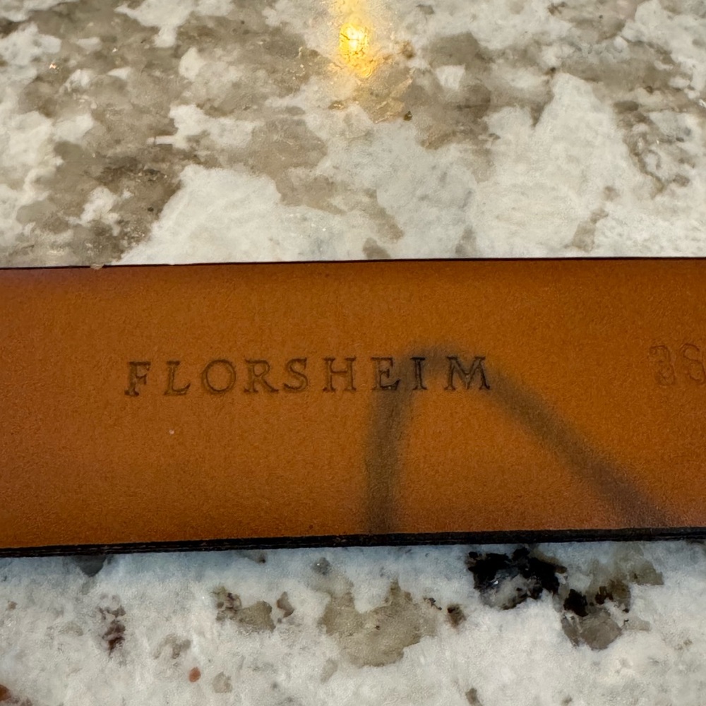 Florsheim Black and Brown Leather Belt - Picture 5 of 7